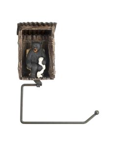 BEAR OUTHOUSE TOILET PAPER HOLDER